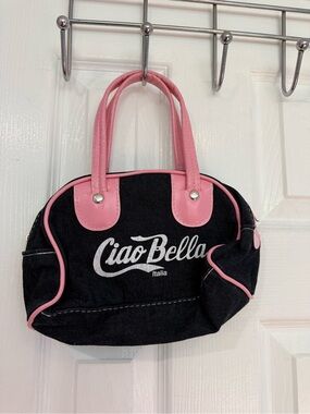 Ciao Bella Italia Black and Pink Mini Tote